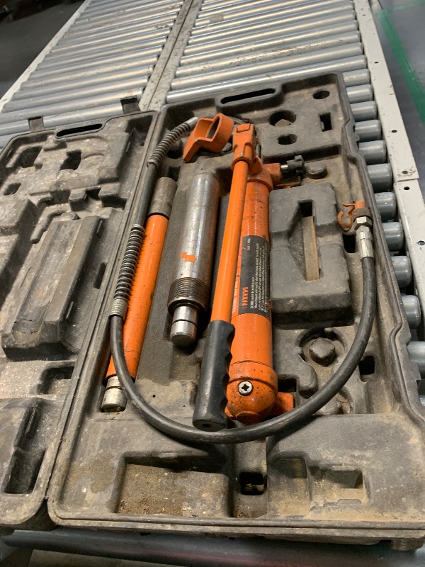 Photo 1 of ***(PARTS ONLY/ MAJOR DAMAGE/ MISSING PARTS)***VEVOR 12 Ton Porta Power Kit, Hydraulic Ram with Pump with 4.6 ft/1.4 m Oil Hose, Portable Hydraulic Jack with Storage Case for Automotive, Garage, Farm, Mechanic (26455 LBS)