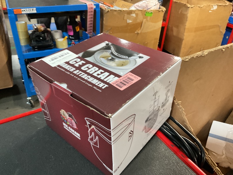 Photo 1 of Ice Cream Maker Attachment for KitchenAid Mixers, Fits KitchenAid 4.5/5QT & 6QT Stand Mixers, Frozen Ice Cream & Sorbet Gelato Maker for KitchenAid, 2 Quart, White(Machine/Mixer Not Included)