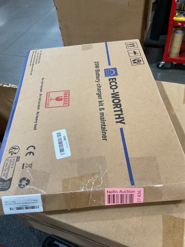 Photo 1 of ECO-WORTHY 25 Watts 12V Off Grid Solar Panel SAE Connector Kit: Waterproof 25W Solar Panel + Adjustable Mount Bracket + SAE Connection Cable +10A Charge Controller for Car RV Marine Boat 12V Battery