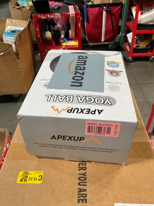 Photo 2 of APEXUP Yoga Ball Exercise Ball, Anti Slip Stability Ball Chair, Heavy Duty Large Gym Ball for Fitness, Balance, Core Workout and Physical Therapy (XL (27"~30") 75cm, Black)