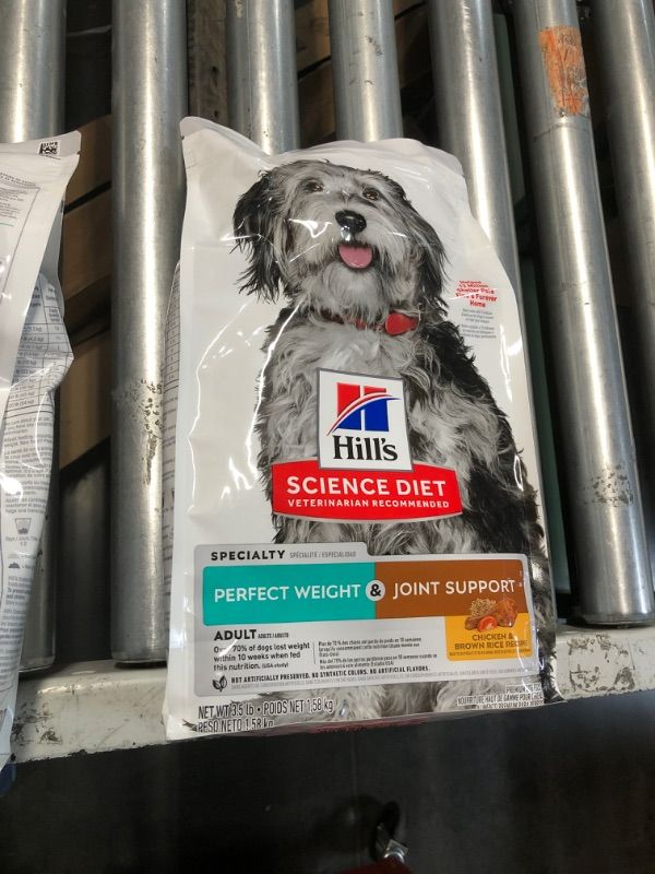 Photo 1 of ***NON-REFUNDABLE***Hill's Science Diet Perfect Weight & Joint Support, Adult 1-6, Weight Management & Joint Support, Dry Dog Food, Chicken & Brown Rice, 3.5 lb Bag