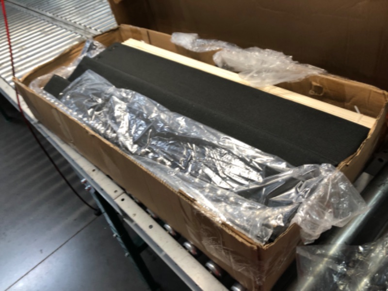 Photo 1 of ***INCOMPLETE - SEE COMMENTS***
Twin Size Bed Frame with Wingback Button Tufted Storage Headboard and Type AC Ports, Upholstered Platform Bed, Heavy Duty Slats Support, No Box Spring Needed, Easy Assembly, Black