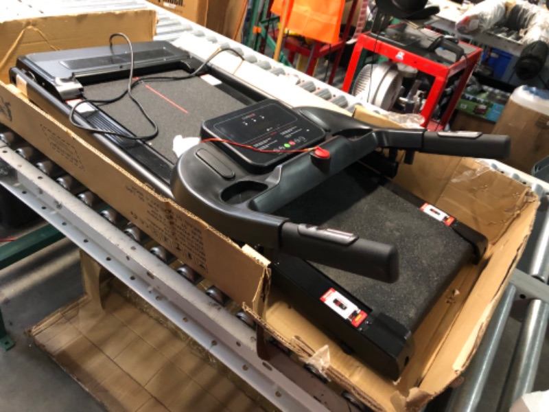 Photo 1 of ***USED - DOESN'T POWER ON - UNABLE TO TROUBLESHOOT - LIKELY MISSING PARTS - SEE PICTURES***
CURSOR FITNESS Home Folding Treadmill with Pulse Sensor