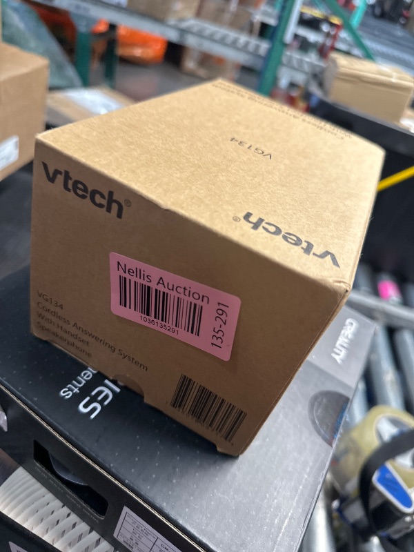 Photo 1 of [New] VTech VG134 DECT 6.0 Cordless Home Phone with Bluetooth Connection, Digital Answering Machine, Backlit Display,Full Duplex Speakerphone, Caller ID/Call Waiting,1000 ft Range (White/Grey)