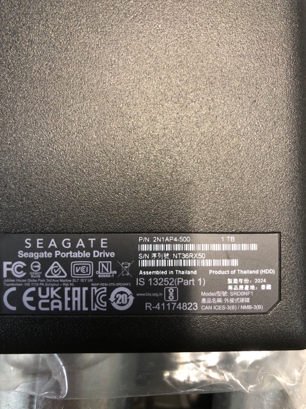 Photo 1 of ***MISSING CONNECTOR CORD**
Seagate Portable 1TB External Hard Drive HDD – USB 3.0 for PC, Mac, PlayStation, & Xbox, 1-Year Rescue Service (STGX1000400) , Black