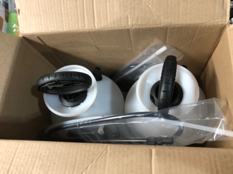 Photo 1 of (DAMAGED SEAL) Chapin 20024: Value Pack, 2-Pack, 2-Gallon SureSpray Lawn and Garden Poly Tank Sprayer with Anti-Clog Filter for Fertilizers, Herbicides and Pesticides, Translucent White