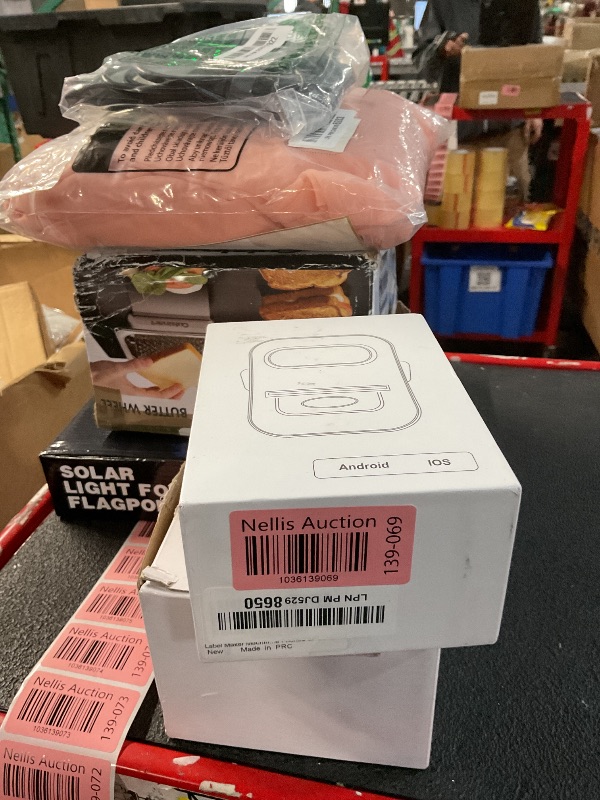 Photo 1 of MARKLIFE Label Maker Machine with Tape Barcode Label Printer - Mini Portable Bluetooth Thermal Labeler for Address Clothing Jewelry Retail Barcode Small Business Home Office (White(+1 Label))