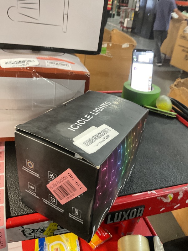 Photo 1 of Avatar Controls Programmable Icicle Christmas Lights for Outside Waterproof w/ 58 Multicolor Modes, 32.8ft 299 Smart Color Changing LED Icicle Lights Connectable Music Sync, White & Green Eave Lights