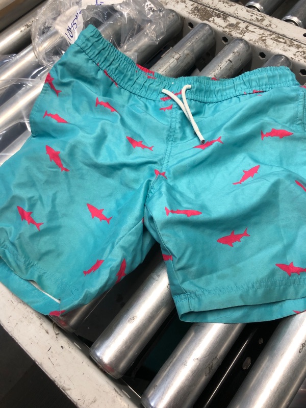Photo 1 of (14/16) (BAGGED) maamgic Boys Swim Trunks Stretch Quick Dry Swim Shorts Kids Bathing Suits Toddler Boy Swimsuit Swimwear Palm Grass Green 14/16