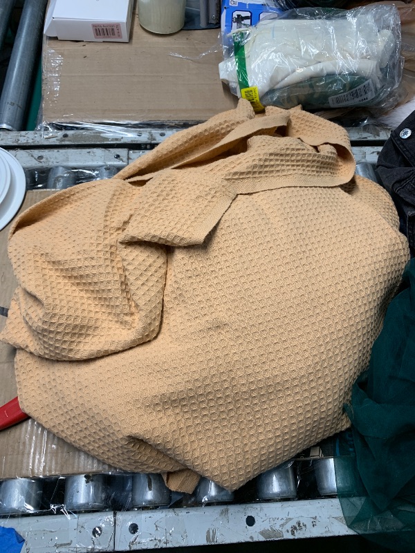 Photo 1 of (BAGGED) (USED/FAIR) Minerva Crafts Big Waffle Cotton Fabric Camel - per Yard
