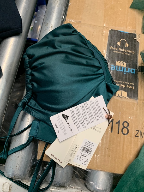 Photo 1 of (SMALL) (GREEN) Bikini Top for Women BACK TIE (GREEN) 
