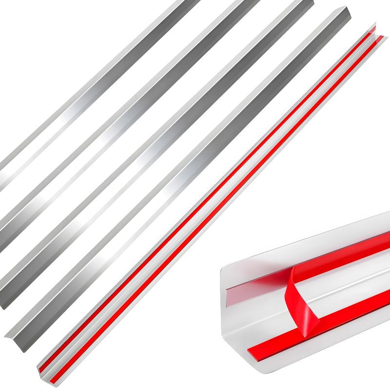 Photo 1 of (USED/FAIR) Wall Corner Guards,1.5” x 1.5” x 48”, Metal Wall Corner Protector, 5 Pack for Wall Protection and Decoration, 20 Ga/ 1MM Thickness T304 Stainless Steel Corner Guard with 90-Degree Angle
