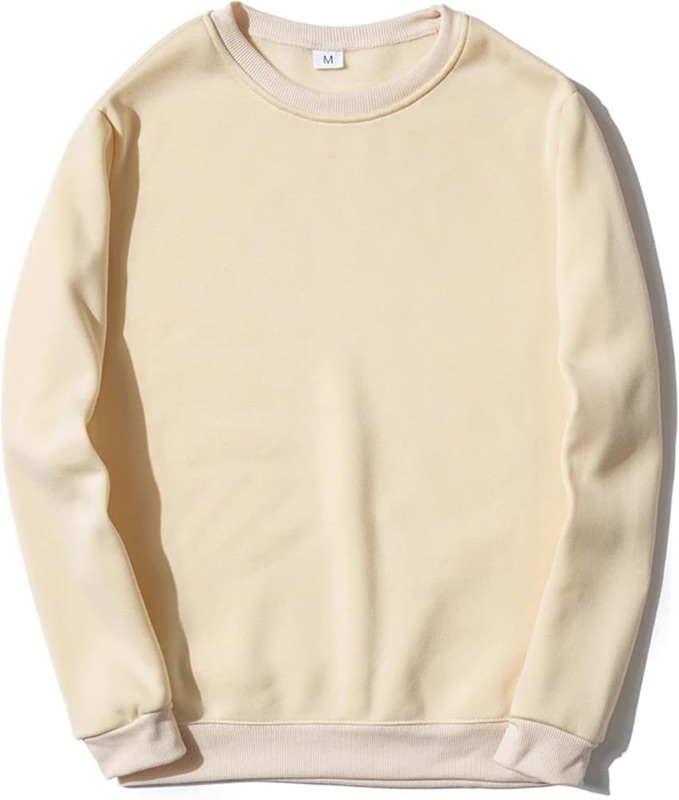Photo 1 of ***Size Small***
Men's O-Neck Sweatshirt Solid Color Warm Fleece Street Casual Daily Pullover Sweatshirt