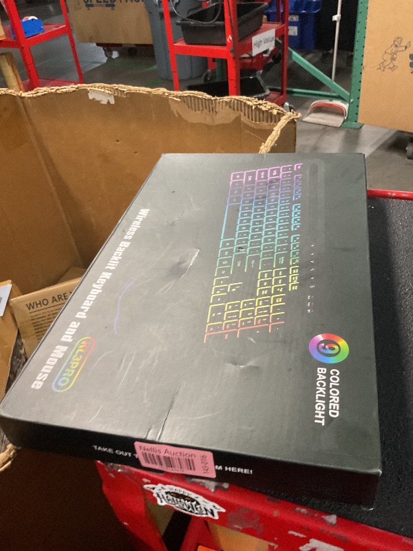 Photo 1 of Wireless Keyboard and Mouse Combo, 9 Backlit Effects, Wrist Rest, Phone Holder, 2.4G Lag-Free Ergonomic Keyboards, Rechargeable Silent Cordless Set for Computer, Laptop, PC, Mac, Windows -SABLUTE