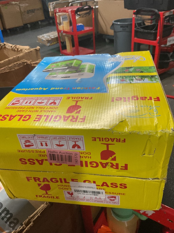 Photo 1 of Fish Tank Aquarium 2.2 Gallon Fish Bowl with Humidifier 7 Color Auto-Looping Light 3 in 1 Pump with Filteration & Oxygenation & Circulation, Temperature Display, HD Float Glass, Thickened Base