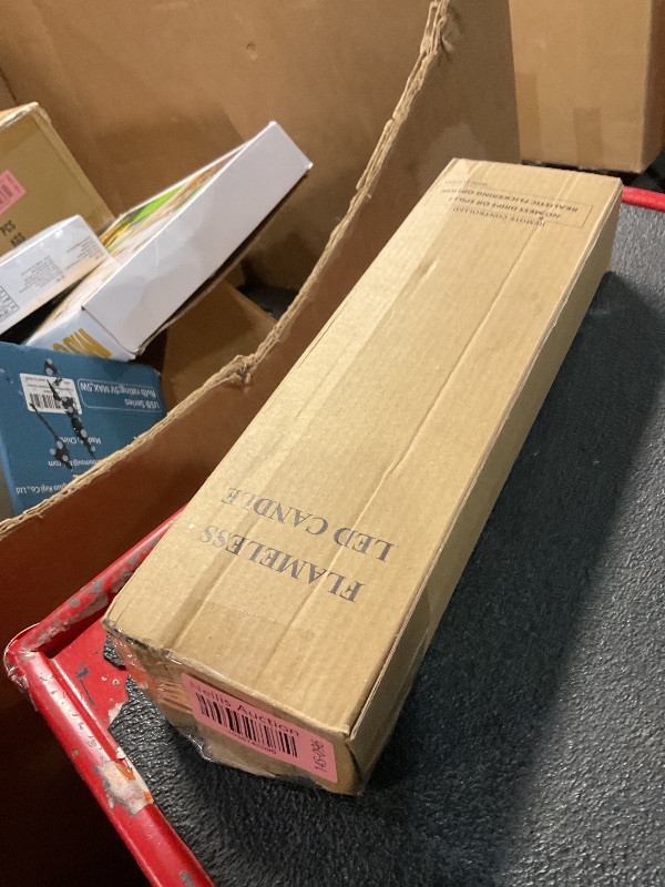 Photo 1 of Stmarry Red Flameless Taper Candles with Remote Control - 11 Inch LED Candlesticks Battery Operated, Realistic 3D Flame with Wick, Timer, Christmas Decor - Set of 6