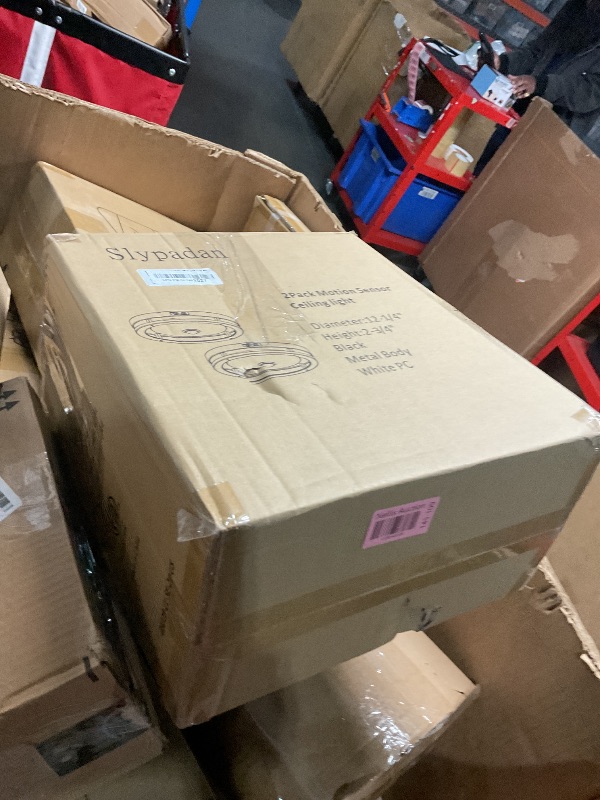 Photo 1 of Slypadan Outdoor Motion Sensor Flush Mount Ceiling Light, LED Outdoor Ceiling Light Fixture 2 Pack, 12" Dusk to Dawn Porch Ceiling Light, Black Modern Exterior Light for Farmhouse Garage Hallway Entry