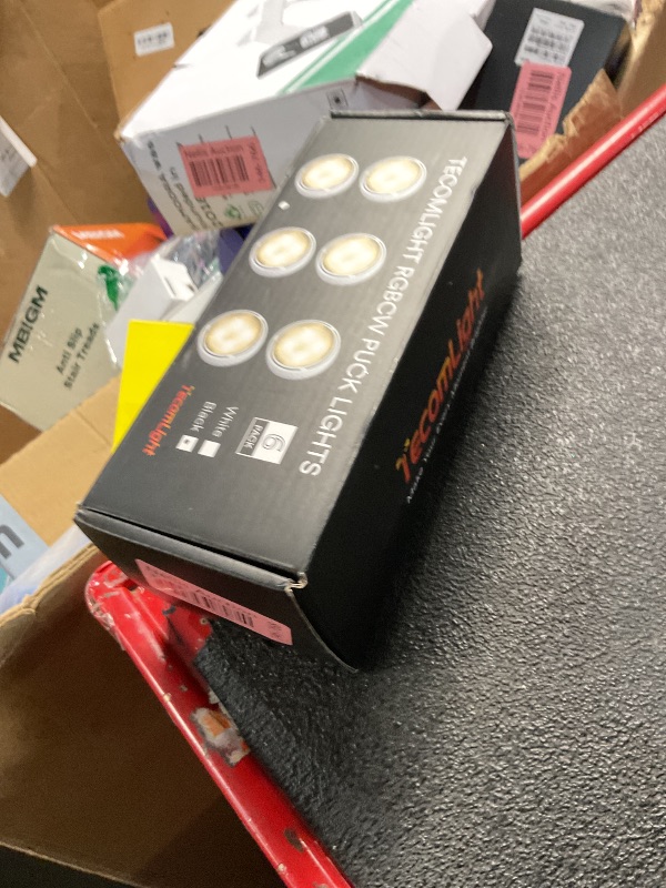 Photo 1 of LED Puck Lights with Remote Control, Battery Operated Wireless Closet Lights, Under Cabinet Lighting Stick on Tap Push Lights, Color Changing Under Counter Lights for Kitchen, 6 Pack - Black