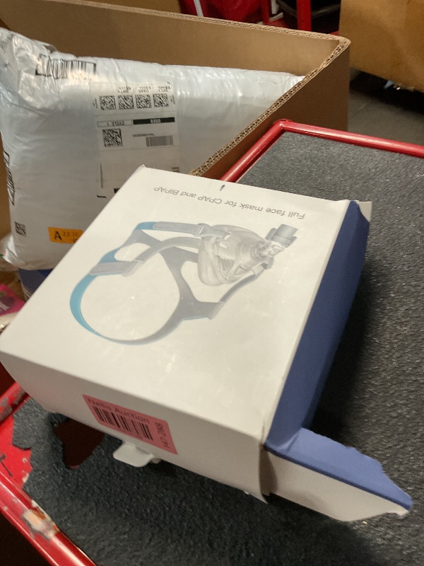 Photo 1 of TMS Comfort Series Nasal CPAP Mask Full Face - Reusable CPAP Supplies - Covers Nose and Mouth - Includes Headgear, Frame, Elbows and Full Face Mask Cushion