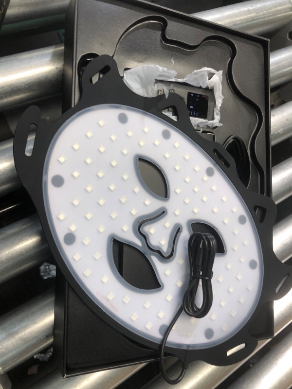 Photo 1 of SDKWDH Red Light Therapy for Face, 7 Colors LED Face Mask Light Therapy At Home, Led Face Mask Light Therapy, Black