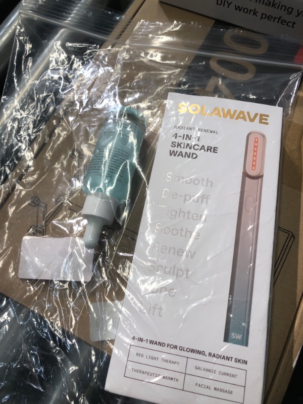 Photo 3 of **(EXP: ) NON-REFUNDABLE**Solawave 4-in-1 Radiant Renewal Wand and Serum Bundle, Face Skincare Wand with Facial Massager, Facial Wand with Renew Complex Serum