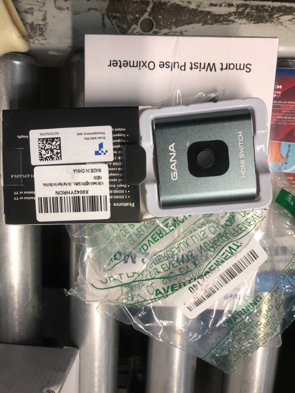 Photo 1 of HDMI Switch 4k@60hz Splitter, GANA Aluminum Bidirectional HDMI Switcher 2 in 1 Out, Manual HDMI Hub Supports HD Compatible with Xbox PS5/4/3 Blu-Ray Player Fire Stick Roku