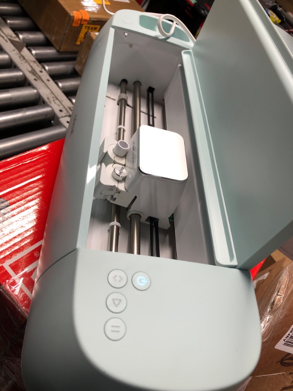Photo 1 of **MISSING ALL ACCESSORIES SHOWN, ALSO NOT IN ORIGINAL PACKAGING**
Cricut Explore 3 & Digital Content Library Bundle - Includes 30 images in Design Space App - 2X Faster DIY Cutting Machine for all Crafts, Cuts 100+ Materials Blue