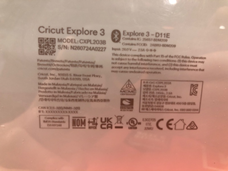 Photo 1 of **MISSING ALL ACCESSORIES SHOWN, ALSO NOT IN ORIGINAL PACKAGING**
Cricut Explore 3 & Digital Content Library Bundle - Includes 30 images in Design Space App - 2X Faster DIY Cutting Machine for all Crafts, Cuts 100+ Materials Blue