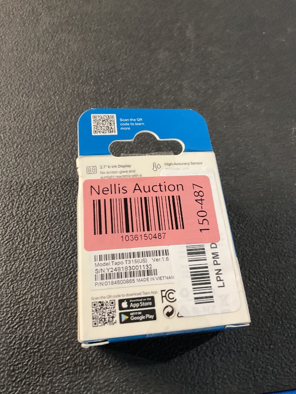 Photo 1 of TP-Link Tapo Smart Temperature and Humidity Monitor | Requires Tapo Hub | 2.7" E-Ink Display | Swiss-Made Sensor | Long-Lasting Performance | Real-Time Notification | Visual Graphics | Tapo T315