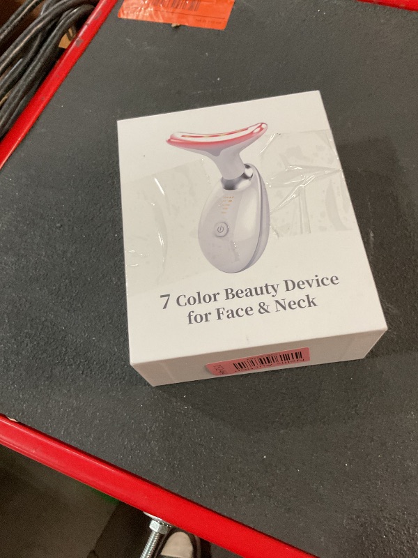 Photo 1 of Red Light Therapy for Face, 7 Color LED Facial Light Therapy Wand for Skin Care at Home Blue Light Therapy Face Massager Tool for Face, Neck (White)