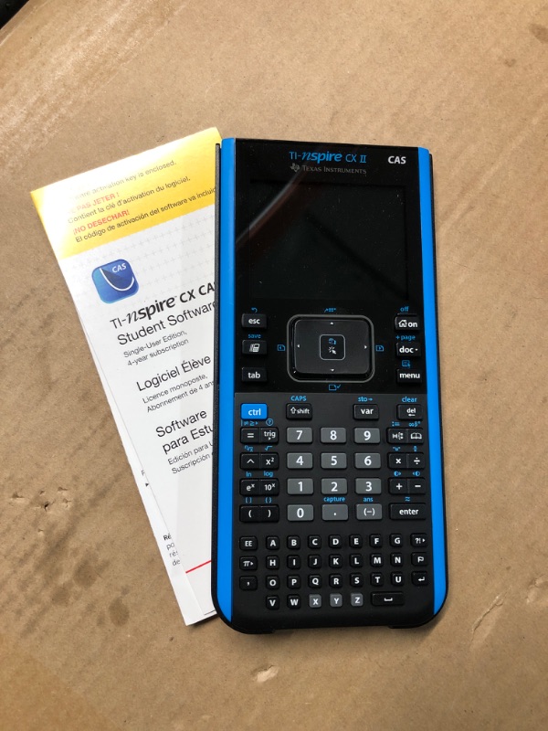 Photo 1 of Texas Instruments TI-Nspire CX II CAS Color Graphing Calculator with Student Software (PC/Mac)