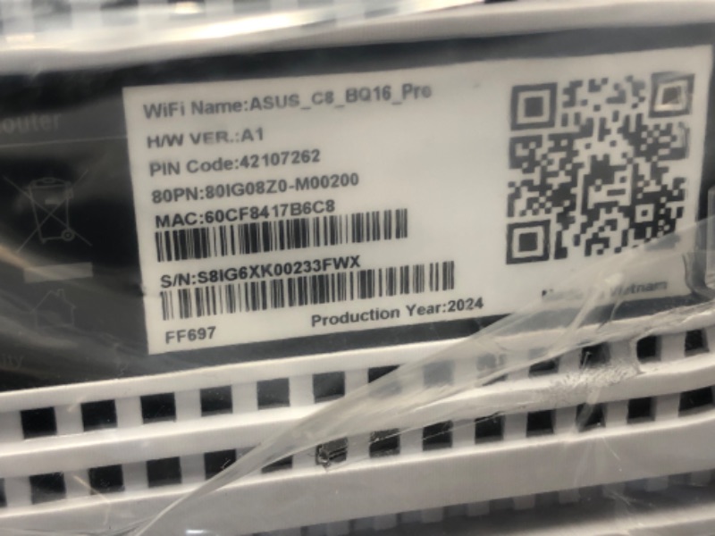 Photo 1 of ASUS ZenWiFi BQ16 Pro Quad-Band WiFi 7 Mesh Router (2 Pack), up to 8000 sqft, 2X 10G Ports Each, Smart Home Master with Multi-SSID, VPN & Parental Controls, Subscription-Free Security, AiMesh