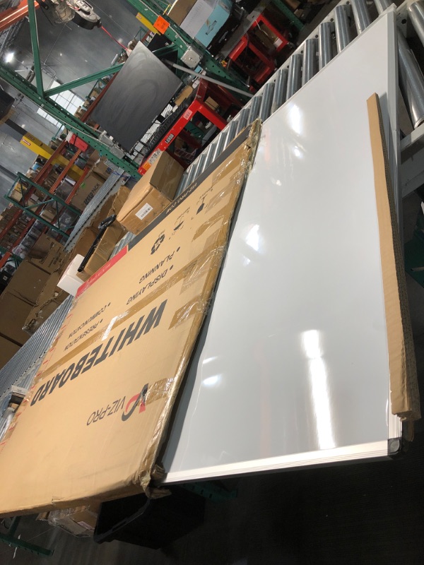 Photo 1 of ***DAMAGED - NO STAND - SEE PICTURES***
VIZ-PRO Double-Sided Magnetic Mobile Whiteboard,60 x 48 Inches Aluminum Frame & Stand
