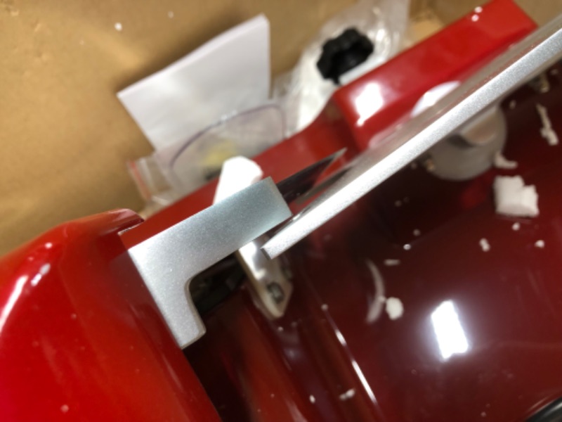 Photo 1 of ***DAMAGED - BENT - MISSING PARTS - SEE COMMENTS***
BESWOOD 10" Premium Chromium-plated Steel Blade Electric Deli Meat Cheese Food Slicer with Serving Plate Commercial and for Home use 240W BESWOOD250RX