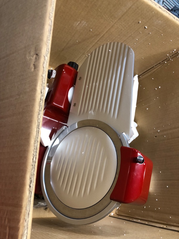 Photo 1 of ***DAMAGED - BENT - MISSING PARTS - SEE COMMENTS***
BESWOOD 10" Premium Chromium-plated Steel Blade Electric Deli Meat Cheese Food Slicer with Serving Plate Commercial and for Home use 240W BESWOOD250RX