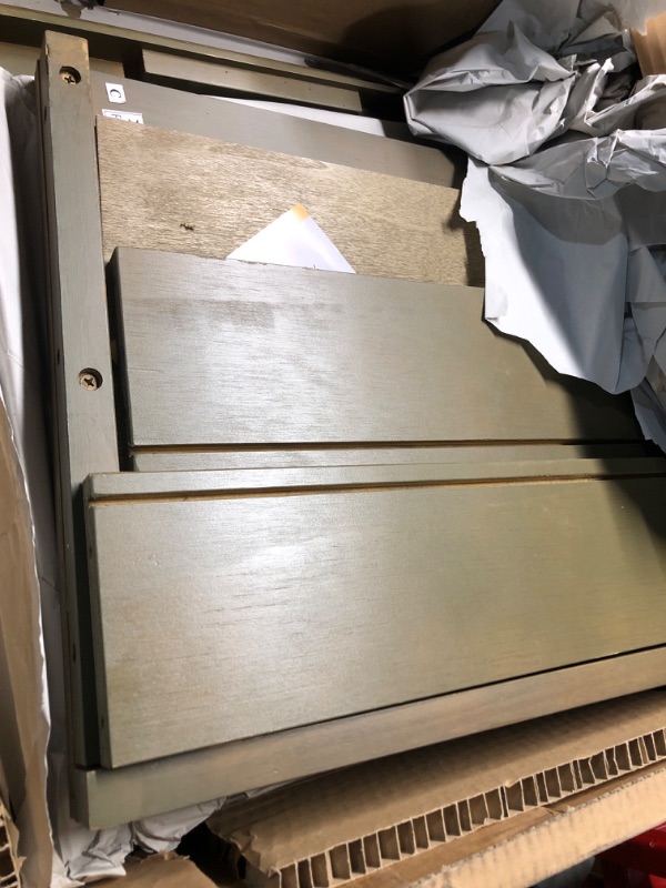 Photo 1 of ***SEE NOTES*** 
SIMPLIHOME Amherst SOLID WOOD 24 Inch Wide Traditional Bedside Nightstand Table in Distressed Grey, For the Living Room and Bedroom
