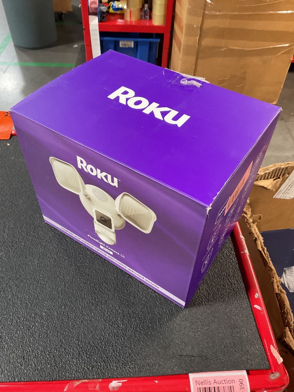 Photo 1 of Roku Floodlight Camera for Home Security, Wired Outdoor Security Camera with 270° 1080p HD Night Vision, Dimmable Floodlights, Motion & Sound Detection, Remote Monitoring, 90-Day Subscription Included