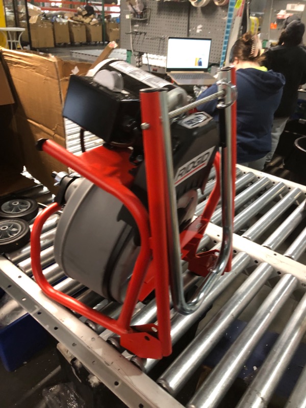 Photo 1 of ***USED - INCOMPLETE - SEE PICTURES - UNABLE TO VERIFY FUNCTIONALITY***
RIDGID 26998 Model K-400 Drain Cleaning 120-Volt Drum Machine Kit with C-45IW 1/2" x 75' Cable, White, Black, Red