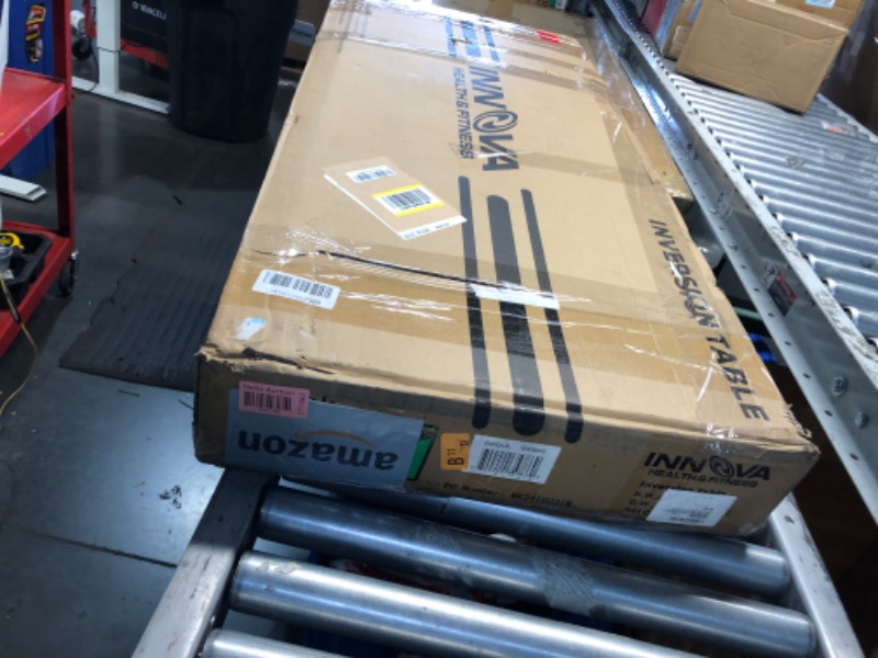 Photo 1 of ***USED - LIKELY MISSING PARTS - UNABLE TO VERIFY FUNCTIONALITY***
Innova Inversion Table with Adjustable Headrest, Reversible Ankle Holders, and 300 lb Weight Capacity