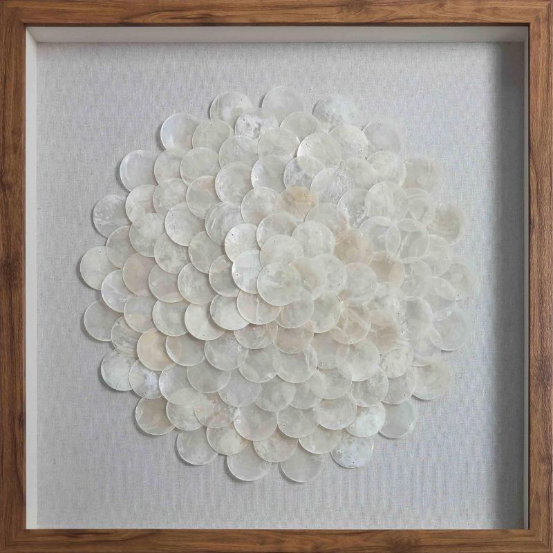 Photo 1 of **DAMAGED, SOME SHELLS LOOSE INSIDE PICTURE**
Shell Wall Art?Large 3D Decor with Framed?Modern Aesthetic Artwork?Boho Canvas Paintings for Livingroom, Dining, Bedroom?White Office Home Prints ?23.6X23.6In?