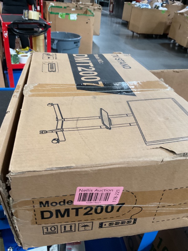 Photo 1 of TVON Rolling TV Stand with Power Outlet for 32-70 Inch LCD LED OLED Flat Curved Screen TVs up to 88 lbs, Portable TV Stand on Wheels and Height Adjustment Max VESA 400x400mm