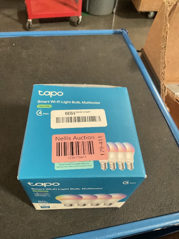 Photo 1 of TP-Link Tapo Smart Light Bulbs, 16M Colors RGBW, Dimmable, Compatible with Alexa and Google Home, A19, 60W Equivalent, 800LM CRI>90, 2.4GHz WiFi only, No Hub Required, Tapo L530E(4-Pack)