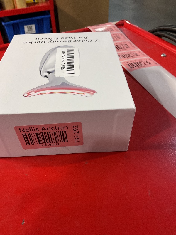 Photo 1 of Red Light Therapy for Face, 7 Color LED Facial Light Therapy Wand for Skin Care at Home Blue Light Therapy Face Massager Tool for Face, Neck (White)