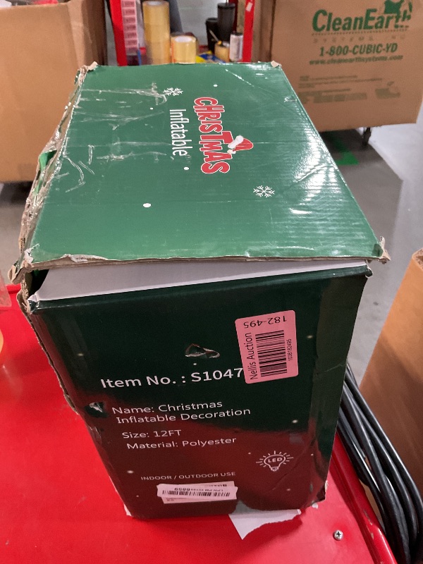 Photo 1 of 12FT Christmas Inflatables Nutcracker, Giant Nutcracker Holds Candy Cane Green Blow up Giant Yard Decoration, Outdoor Built-in LED Lights Party Lawn Holiday Winter Decor Outside