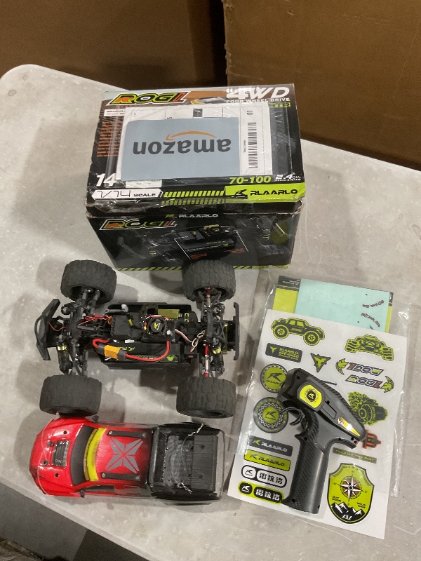 Photo 1 of RIAARIO RC Cars 1/14 RTR Brushless RC Car for Adults Fast 50 mph RC Trucks All Terrain Hobby Trucks Electric Off-Road Monster Trucks 4WD Remote Control Car Waterproof Truck with 3S 2200 mAh Battery