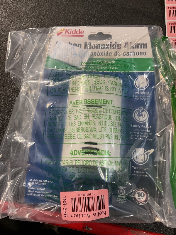 Photo 1 of Kidde Carbon Monoxide Detector, Plug In Wall with AA Battery Backup, Test-Hush Button
