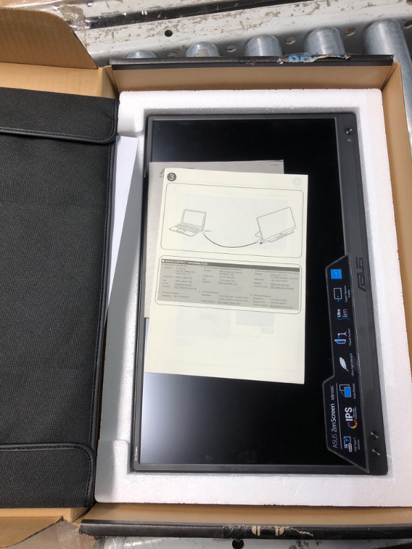 View 3 of ASUS ZenScreen 15.6” 1080P Portable USB Monitor (MB166C) - Full HD, IPS, USB Type-C, , Tripod Mountable, Anti-Glare Surface, Protective Sleeve, 3-Year Warranty