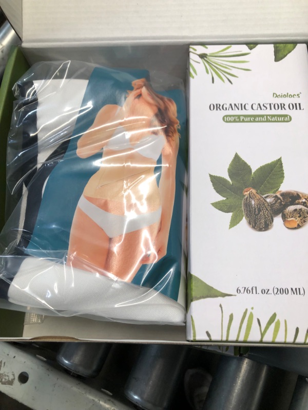 Photo 1 of ***NON REFUNDABLE*** Daioloes Castor Oil Pack for Liver Kit, Castor Oil Pack Wrap Less Mess, Reusable, Organic Castor Oil Pack Compress Castor Oil Packs Detox Caster Waist Neck Oil Packs(Castor Oil Included),Yellow