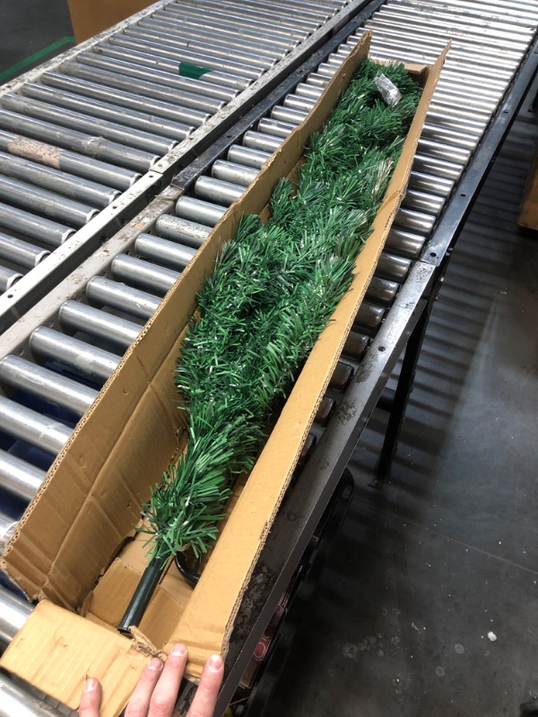Photo 1 of **NON-REFUNDABLE** (PARTS) Juegoal 5 ft Pre-Lit Artificial Christmas Tree, Lighted Optical Fiber Xmas Trees with RGB Color Changing LED Lights, Snowflakes & Top Star, Festive Party Holiday Fake Multicolored Tree with Metal Legs