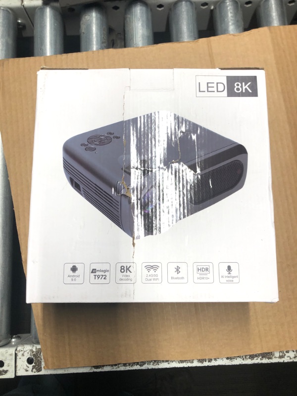 Photo 1 of Native 4K, 8K Supported Outdoor Projector with Wifi and Bluetooth, 20000 Lumen Portable Movie Projector for Home, Compatible with HDMI, USB, TV Stick, iOS, Android